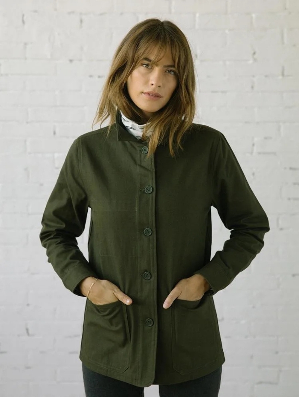 Tradlands Chore Coat In Forest Green Canvas